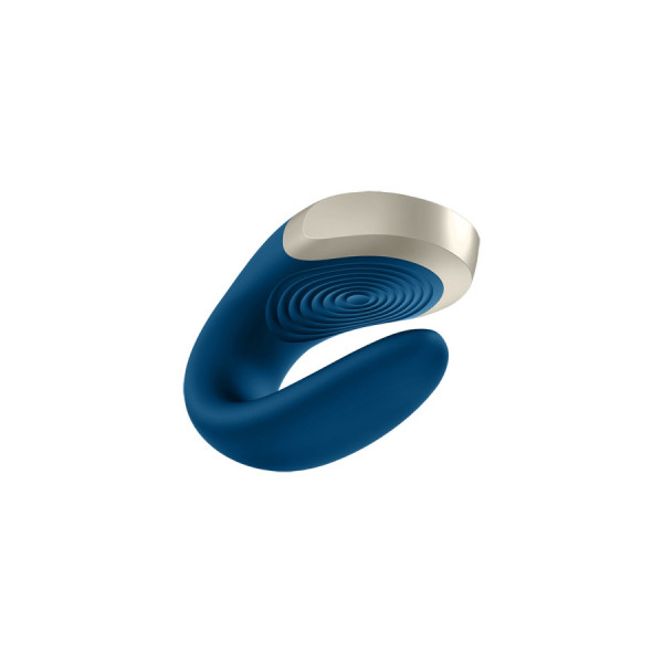 Vibromasseur connecté pour couple avec télécommande Double Love bleu Satisfyer 